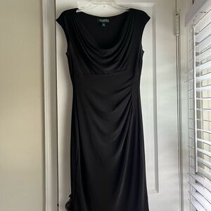 Lauren Ralph Lauren Black Sheath Midi Dress